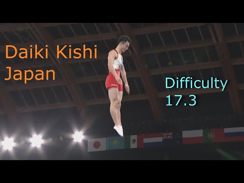 3.Daiki Kishi Difficulty 17.3.Trampoline World Championship 2019