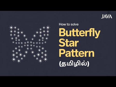 How To Solve Butterfly Star Pattern In Java Pattern Program In Java Tamil Tamilcoding Pattern