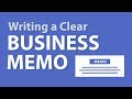 Writing A Clear Business Memo