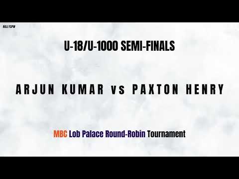 Ping Pong Tournament 2025 - U-18/U-1000 Semi-Finals - MBC Lob Palace Tournament - USATT