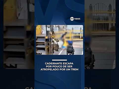 Cadeirante escapa por pouco de ser atingido por trem em MG | #AloVoce