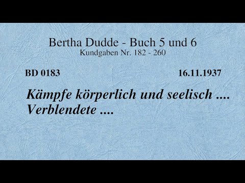 BD 0183 - KÄMPFE KÖRPERLICH und SEELISCH .... VERBLENDETE ....