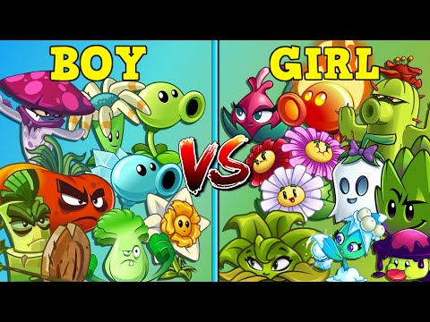 Team BOY vs Team GIRL - Who Will Win? - PVZ 2 Plant vs Plant