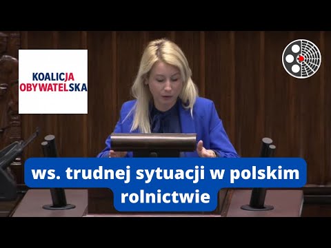 Magdalena Łośko: Alarm w sprawie rynku zbóż