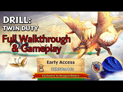 DRILL:TWIN DUTY Full Gameplay - New Gauntlet Event - Dragons:Rise of Berk