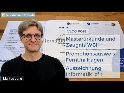 Urkunde und Zeugnis Wilhelm Büchner Hochschule || Promotionsausweis FernUni Hagen || Vlog 048