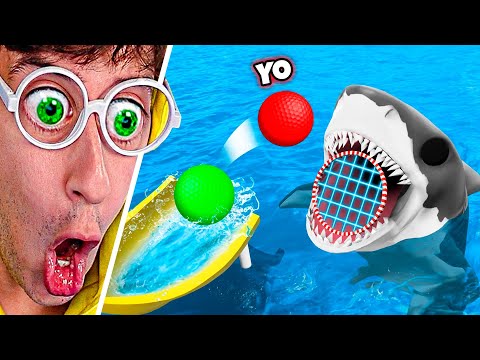 HOYO TROLL vs HERMANO 😂⛳! (with Megalodon 🌊🦈) - GOLF IT