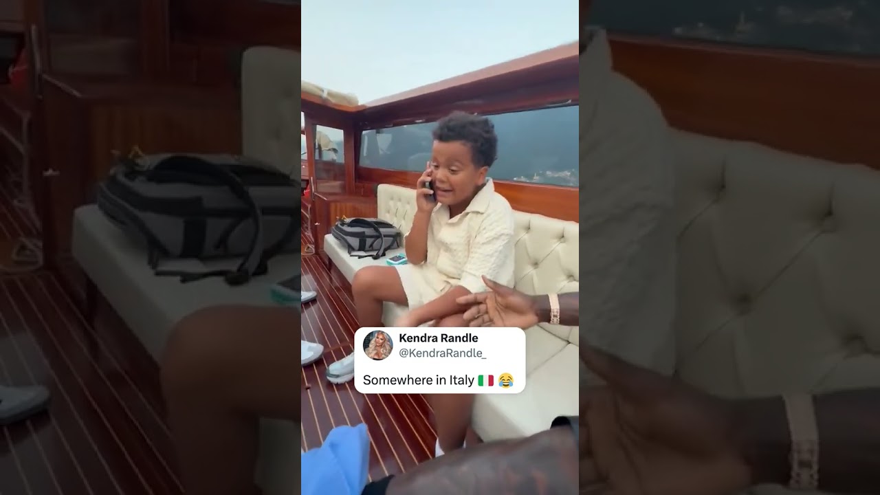 Julius Randle's son Kyden was having a ball with the fam in Italy 😂 (via @KendraRandle_/X)
