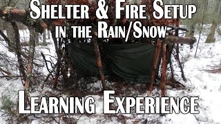 Shelter and Fire Setup in the Rain/Snow - Learning Experience – Deranged Survival