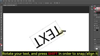 How to rotate a text in Photoshop CC 2017 - Tutorial