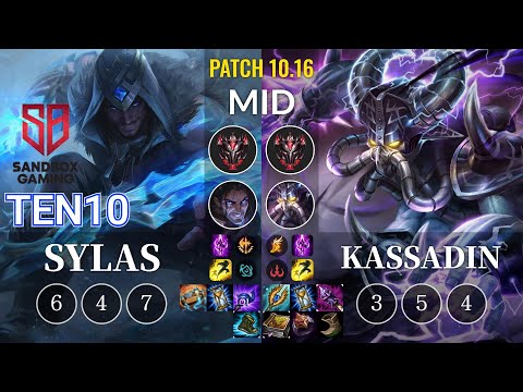 SB Ten10 Sylas vs Kassadin Mid - KR Patch 10.16