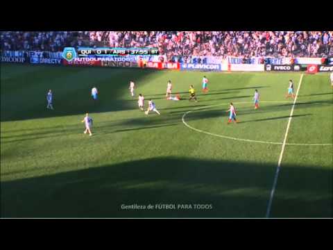 Atajada de Peratta a Furch. Quilmes 0 Arsenal 1. Torneo Inicial 2013. Fecha 6. Fútbol Para Todos.