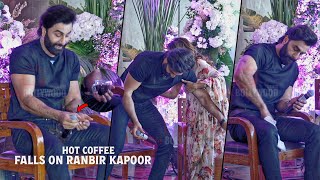 When Hot Coffee Falls on Ranbir Kapoor at an Event and Look at Mom Neetu Kapoor Reaction