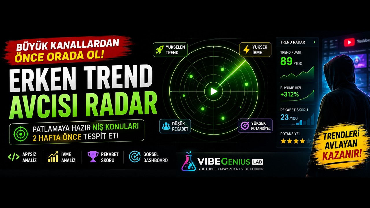 Konu Büyümeden İlk Siz Çekin: Algoritmayı Büyüten Trend Radar Sistemi!
