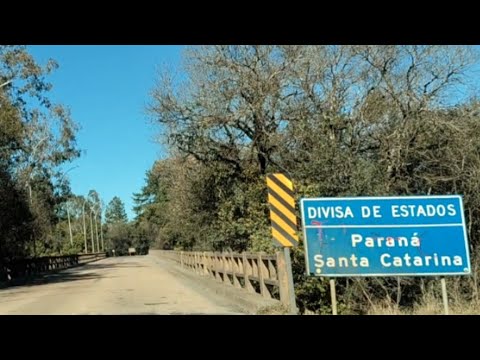 Chegando em Três Barras - Santa Catarina - Divisa de estados Paraná e Santa Catarina
