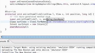 Android Application Development Tutorial - 20 - Starting an Activity with a Class Object