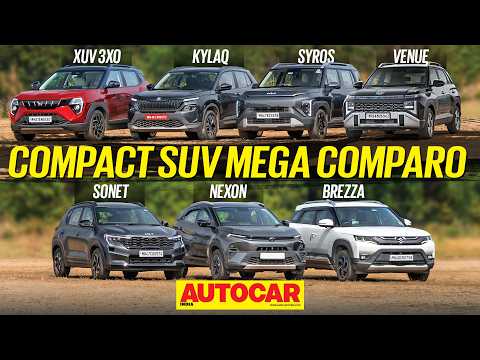 Venue vs Brezza vs Nexon vs XUV 3XO vs Kylaq vs Syros vs Sonet | Holi Special! | Autocar India