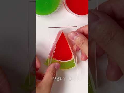 🍉수박 말랑이 만들기 - DIY Watermelon Squishy with nano tape #shorts