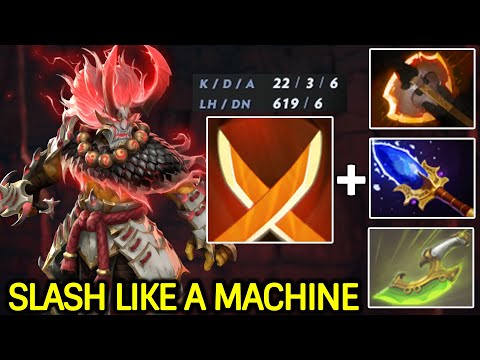 Juggernaut Slash Like a Machine – UNLIMITED SLASH 22 Kills Dota 2