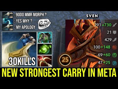 INCREDIBLE 1kGPM SVEN BRUTAL 1 HIT K.O DESTROYED 9000 MMR MORPHLING | DOTA 2 STRONGEST HERO 7.22b