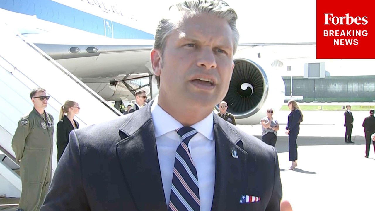 Video | FULL GAGGLE: Pete Hegseth Speaks To Reporters After Trump Signs Iran Deal