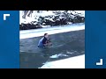 Man S Dramatic Rescue Of Dog From Freezing River In Vermont Caught On Video