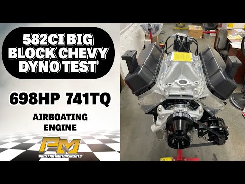 3rd of 3 698HP 582ci Big Block Chevy Engines Dyno Testing for Faucheux Services Airboat at Prestige
