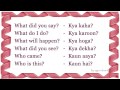 WH Question Learn Hindi Through English