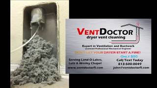 Typical dryer vent cleaning - Land O Lakes, Lutz, Tampa, Wesley Chapel - Florida