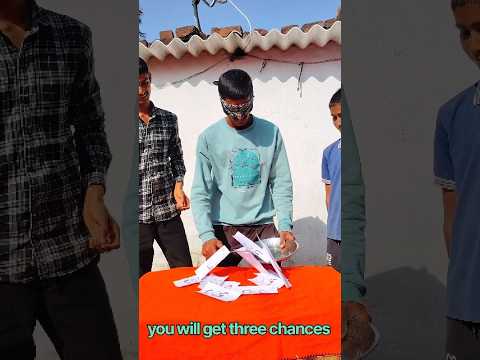You will be blindfolded and have to pick up fake notes. #short #shorts