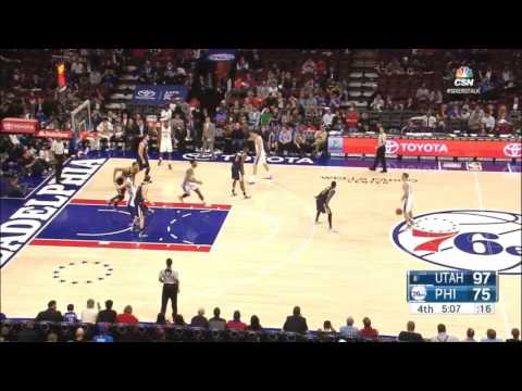 Jahlil Okafor dunks on Rudy Gobert (again) - Jazz @ 76ers 11/7/2016