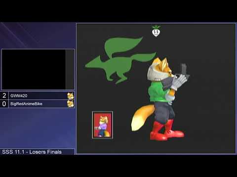 SSS 11.1 SSBM - GWM420 (Falco, Fox) vs. BigRedAnimeBike (Green Fox) - Melee LF