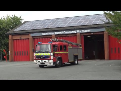 *TWO TONES* Manchester Central Second Pump Turnout - Greater Manchester Fire & Rescue Service