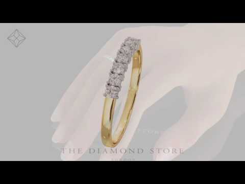 FT32 - Chloe 18k Gold 7 Stone Diamond Eternity Ring 0.30ct