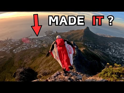 Fastest Way From The Top Of Table Mountain To The Beach | Wingsuit Distance Flight