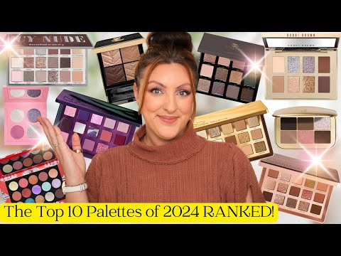 RANKING THE TOP 10 EYESHADOW PALETTES OF 2024 | What is the No 1 Palette of the YEAR?!