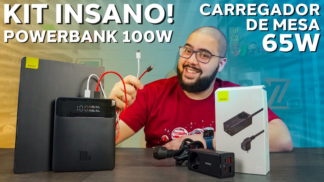 O MELHOR POWERBANK do MUNDO! 100w de Potência + 20.000Mah |  Recarrega Tudo!