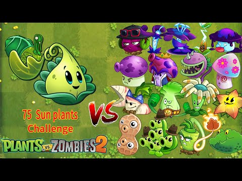 PvZ 2 Gameplay | The Best 75 Sunshine Plants Challenge - Which Plant 's Best ? - Plant vs Plant