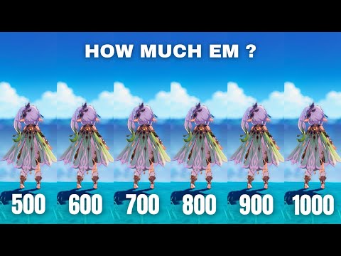 How Much EM is Good for Nahida ( Without Ult ) | C0 Nahida Best Build & Damage Comparison