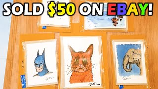 I sold $50 of watercolor art on eBay! | Chris Zanetti Artist