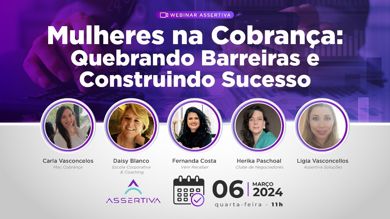 Webinar - Mulheres na Cobrança: Quebrando Barreiras e Construindo Sucesso