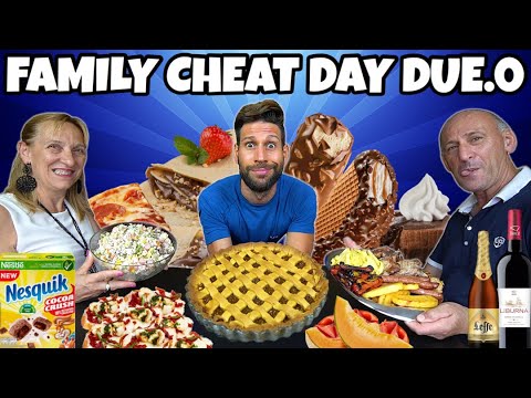 , title : 'FAMILY CHEAT DAY 2.0 - 25000 Calorie Challenge - MAN VS FOOD'