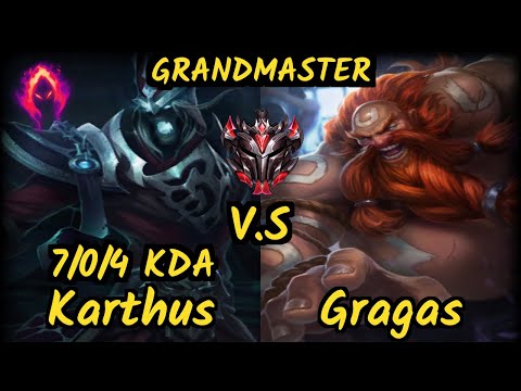 1907 FB Kirei (KARTHUS) vs GRAGAS - 7/0/4 KDA JUNGLE GAMEPLAY - EUW Ranked GRANDMASTER