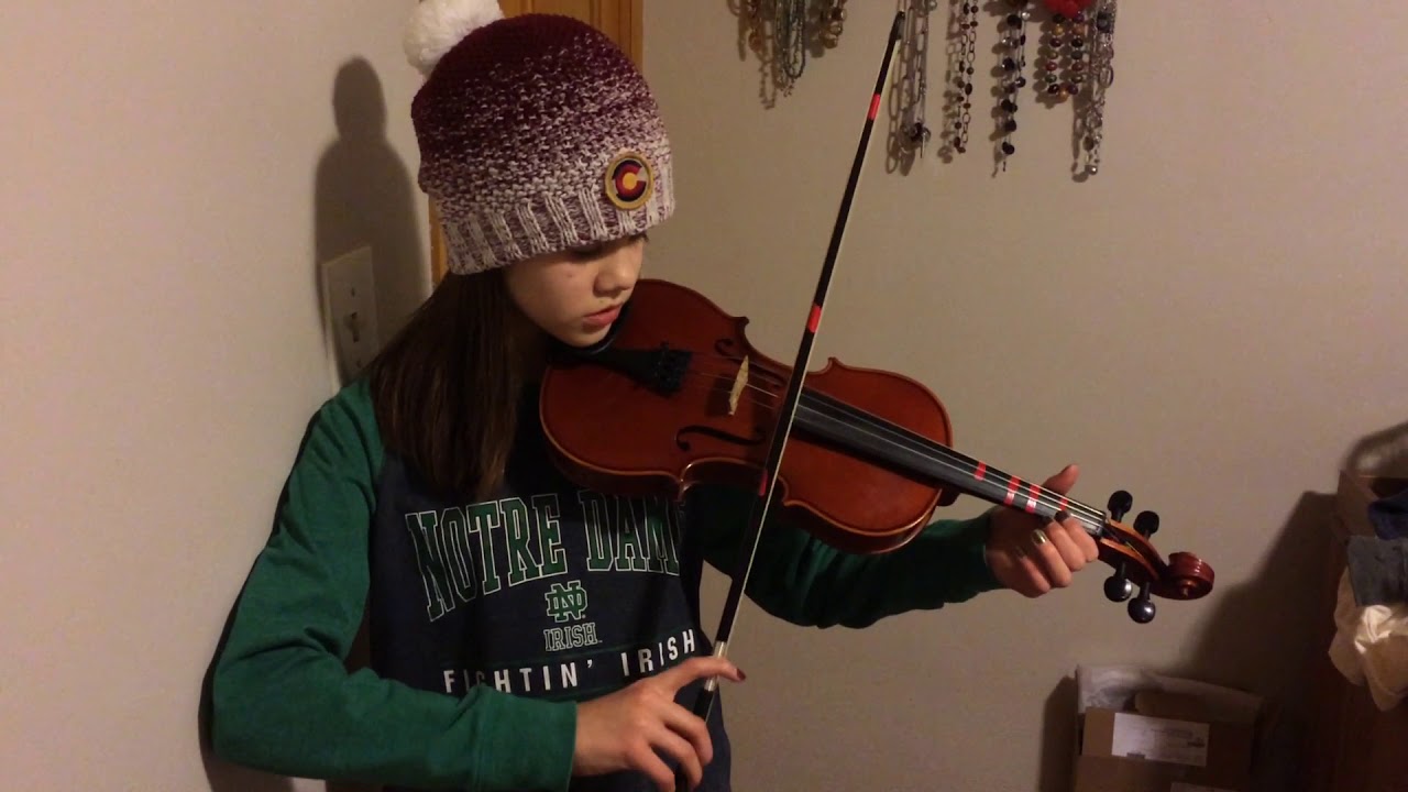 Online violin lesson student video