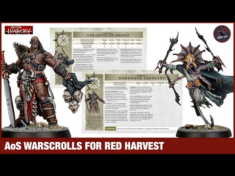 DARKOATH SAVAGERS & TARANTULOS BROOD - Age of Sigmar Warscrolls - Warhammer Red Harvest