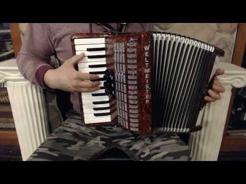WELTPERLBRLM - Brown Weltmeister Perle Piano Accordion Octave LM 26 48 $1599