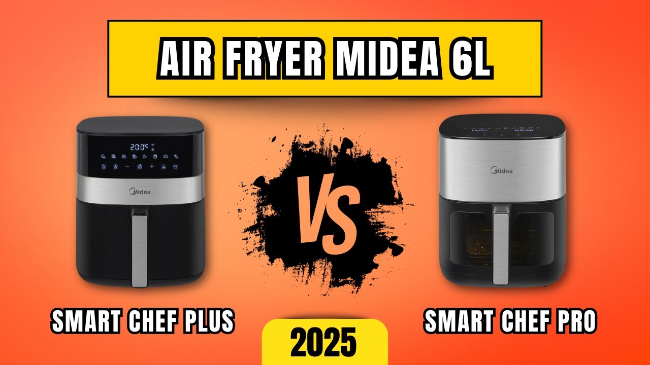 Miniatura da avaliação em vídeo de Fritadeira Air Fryer Midea 6L Smart Chef Pro Inox