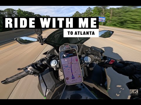 Ride with me to Atlanta no talking motovlog #8