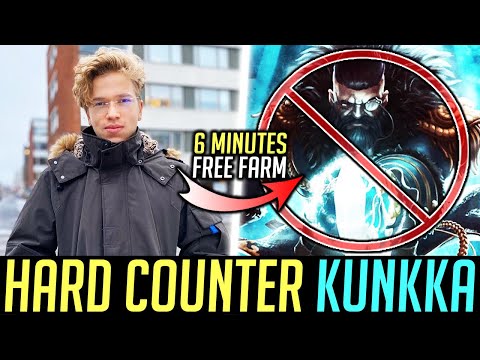 Topson forcing KUNKKA to go NC - 6 MINUTES Free Farm Mid DOTA 2