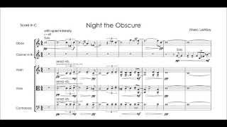 Marc LeMay - Night the Obscure, for oboe quintet (with Ensemble39) - Score Video
